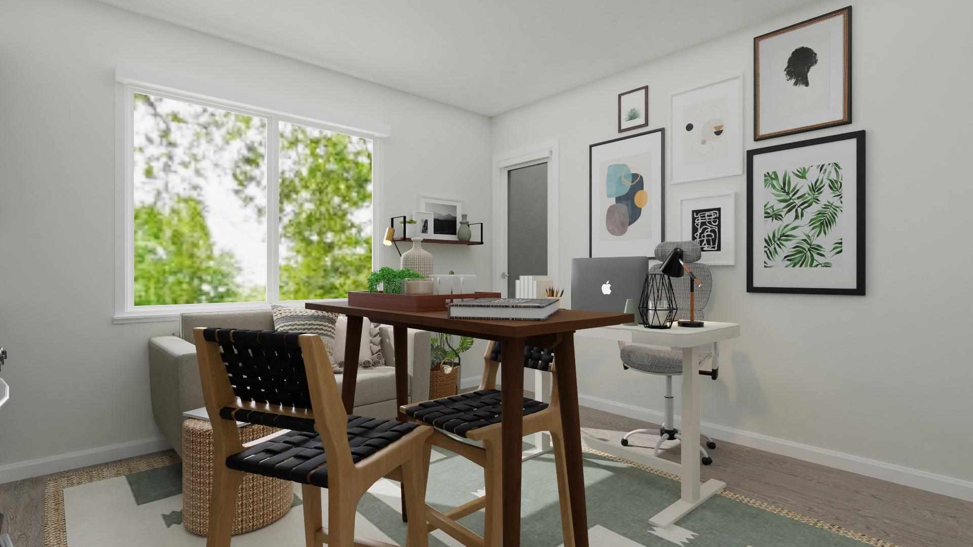 A Refined Mid-Century Studio With Boho Whispers