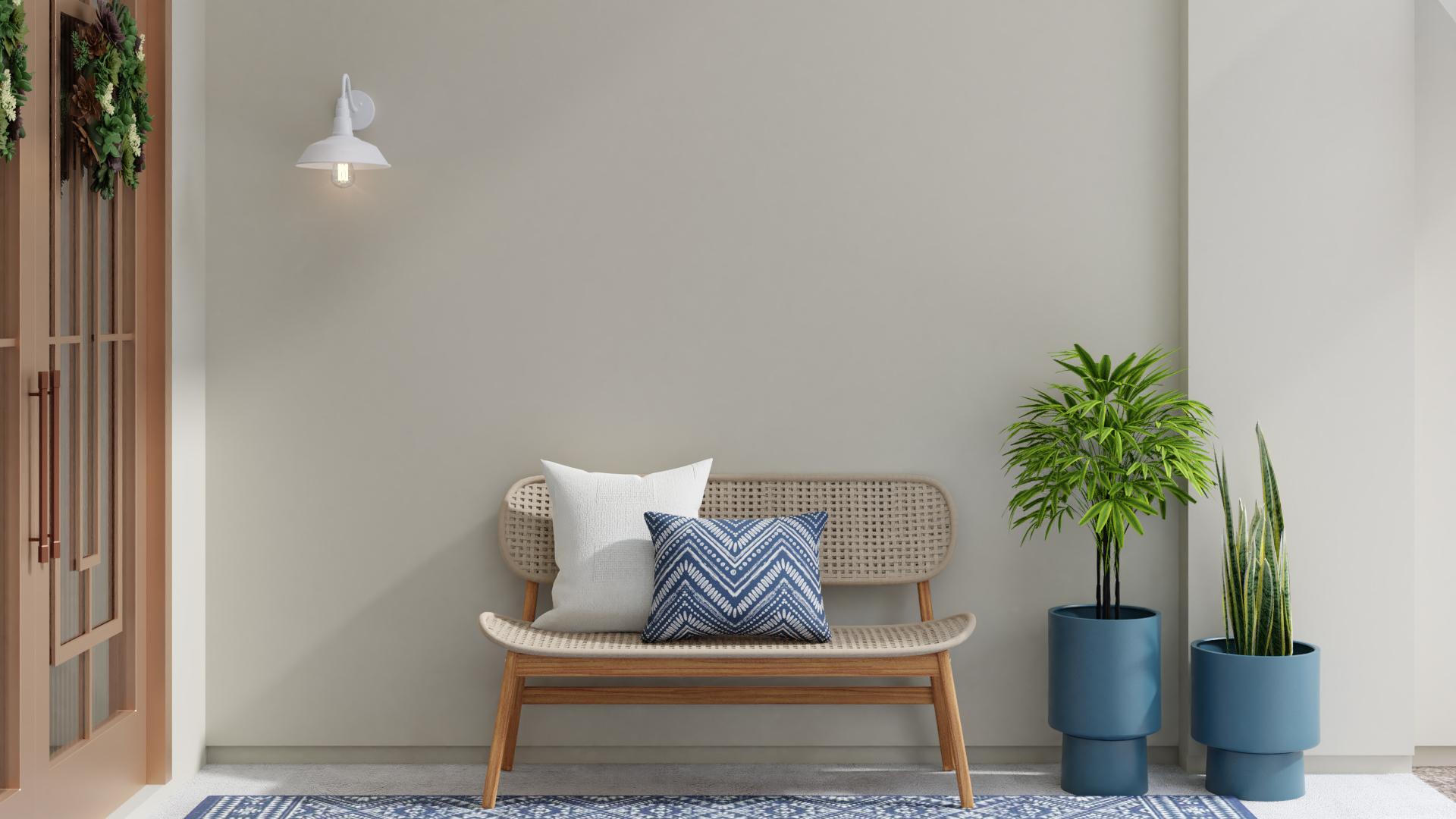 A Spring Filled Entryway Enriched With Boho Décor 