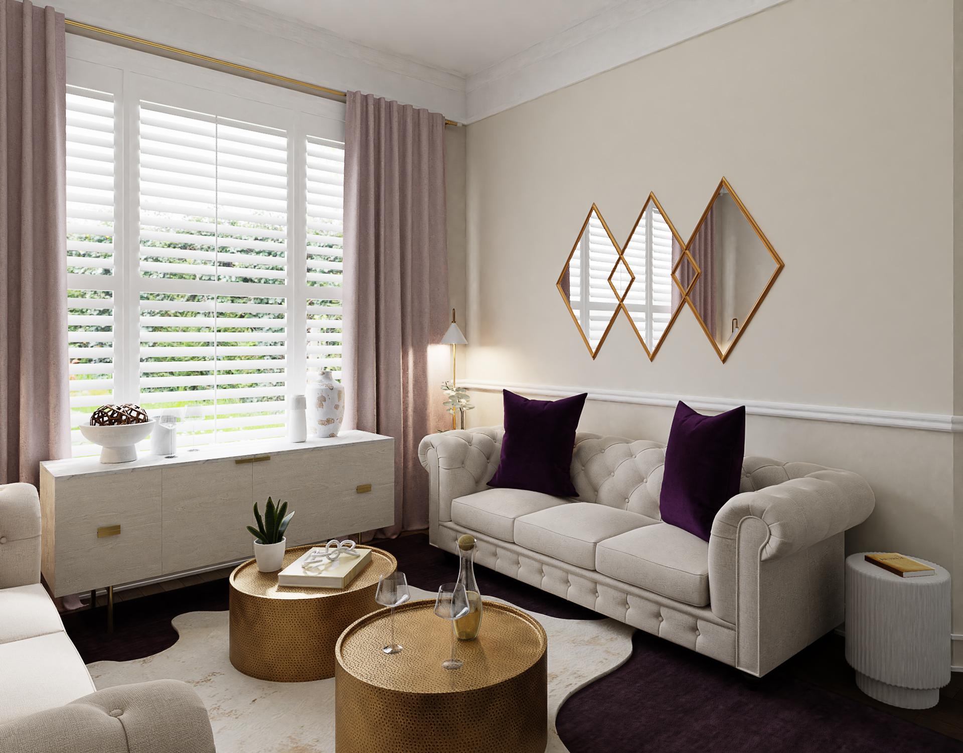 A Classic Glam Living Room Filled With Royalty