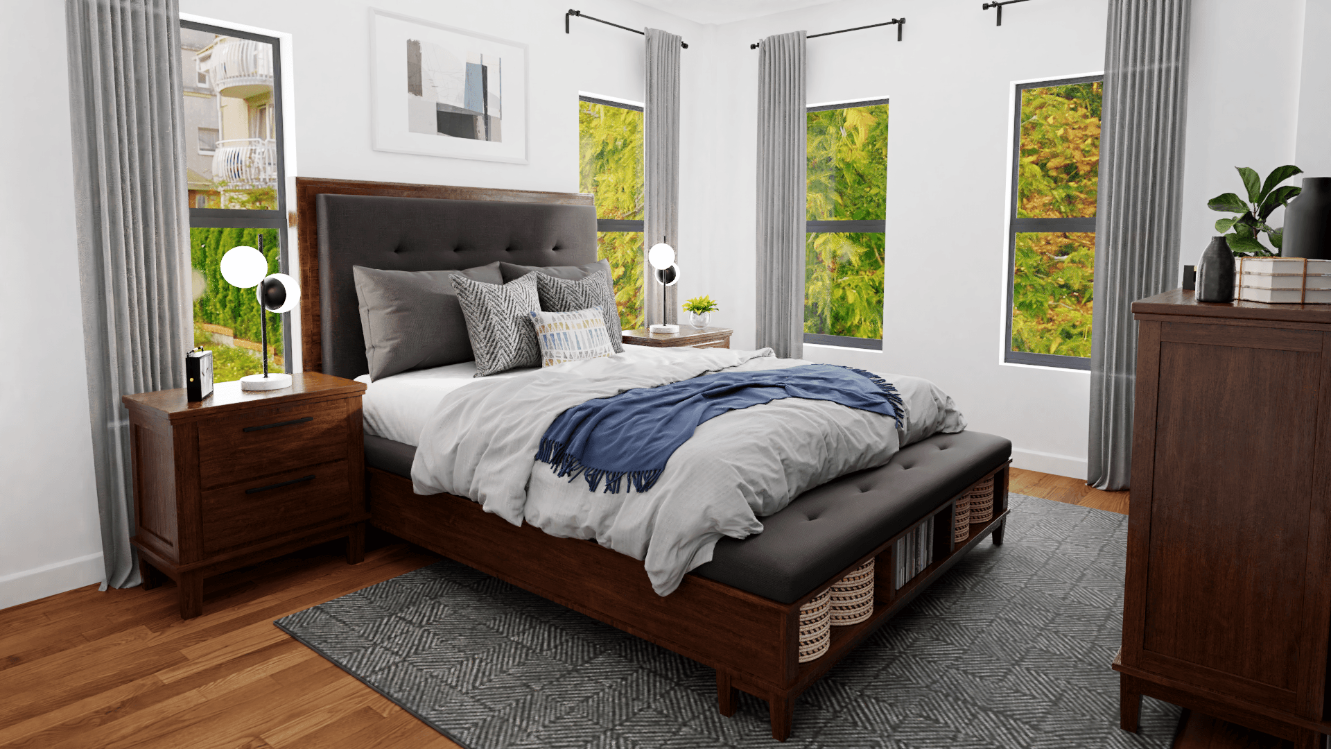 Glam Shades Of Teal: A Traditional Modern Bedroom