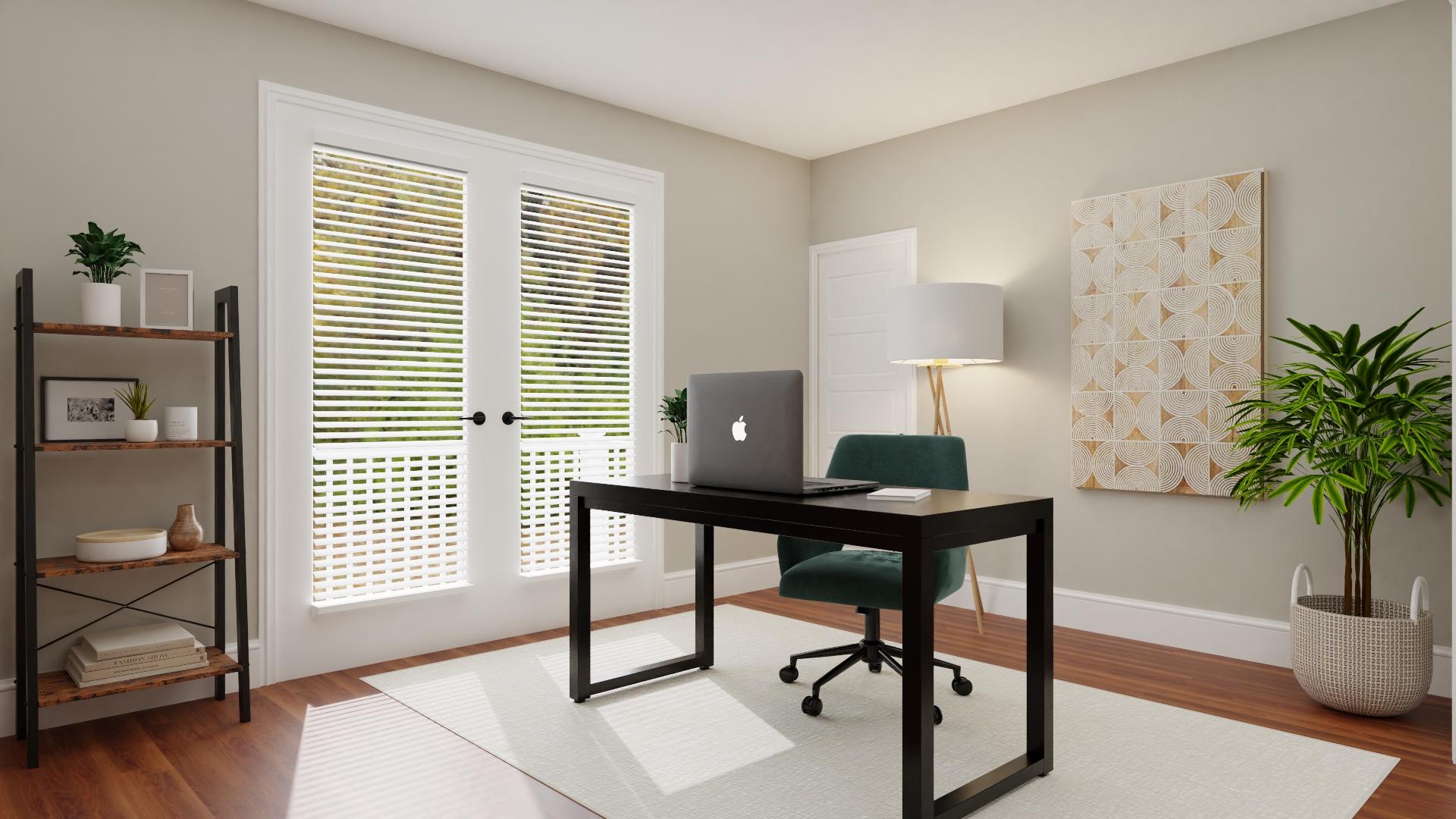 Faux Leather Schnabel Chair: A Mid-Century Home Office