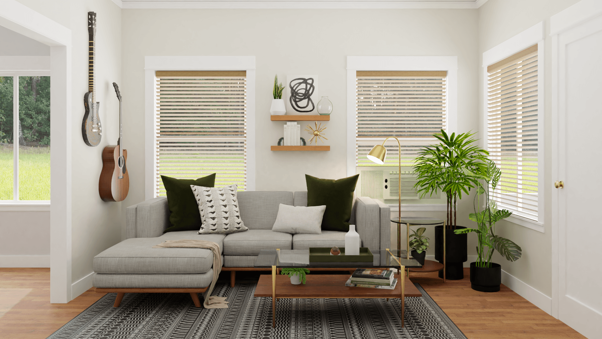 Musical & Modern: A Glamorous Living Room