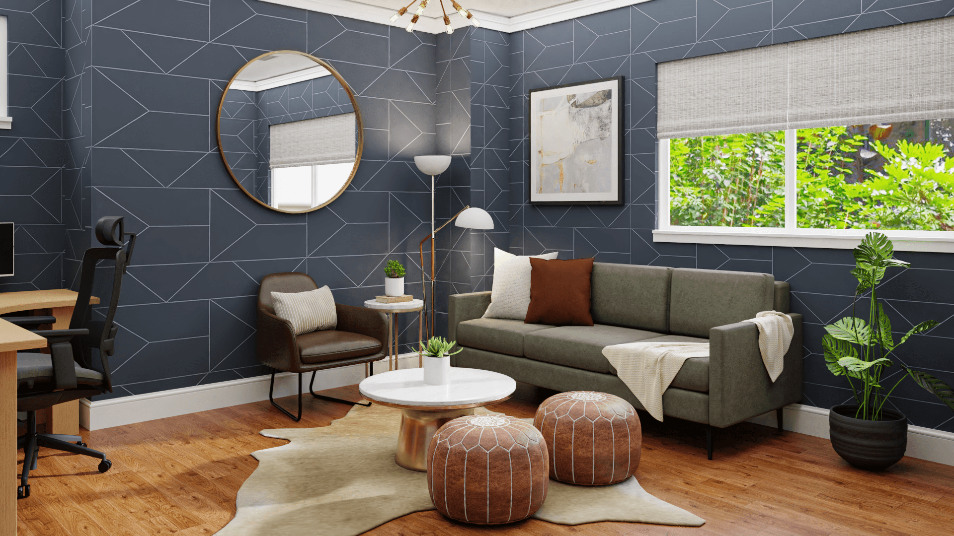 A Dramatic Art Deco Home Office