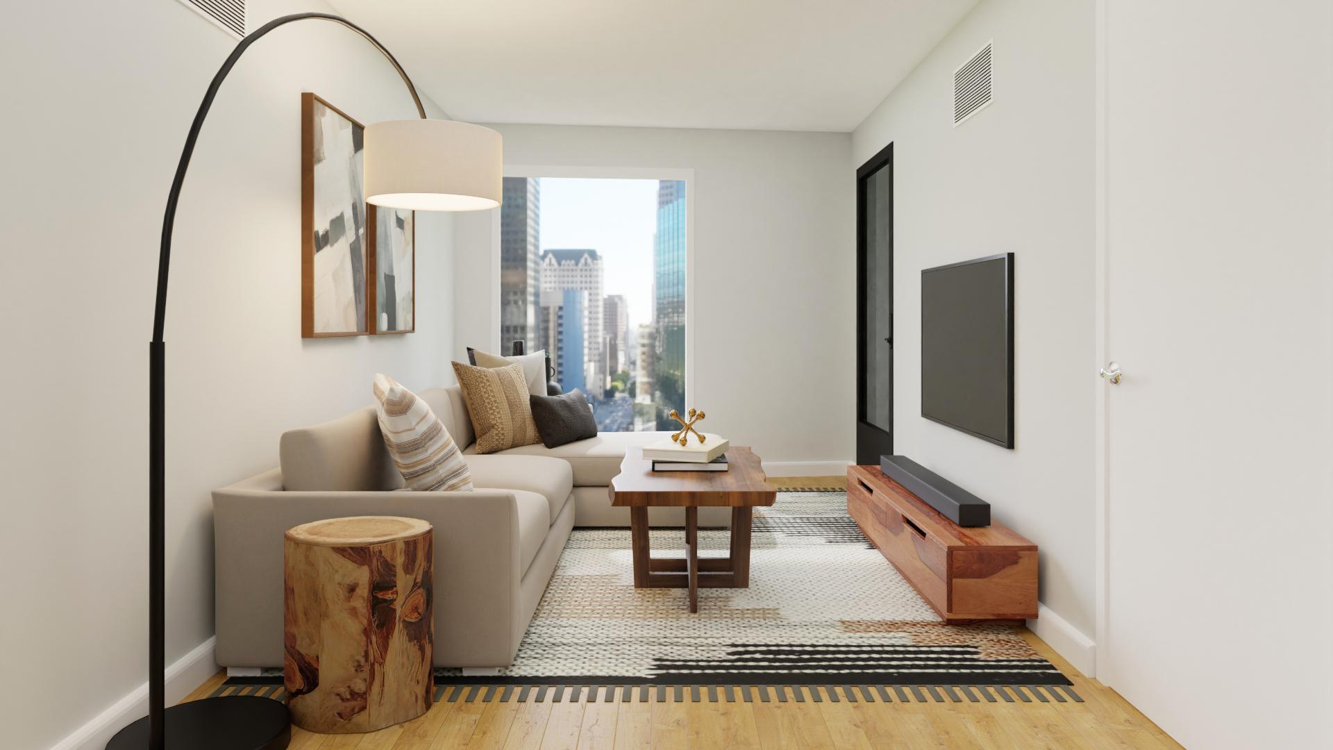 A Picture-Perfect Modern Rustic Living-Dining Room