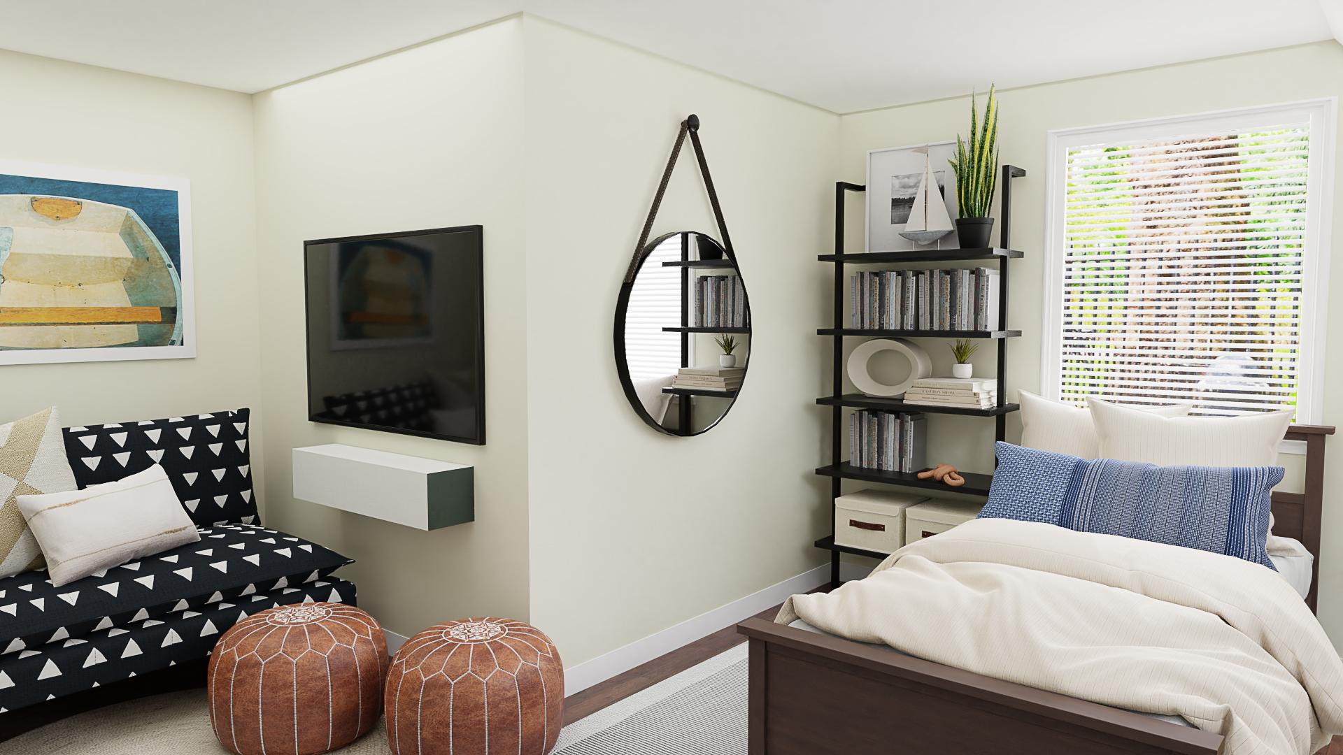 A Coastal Bedroom Designed For A Teen