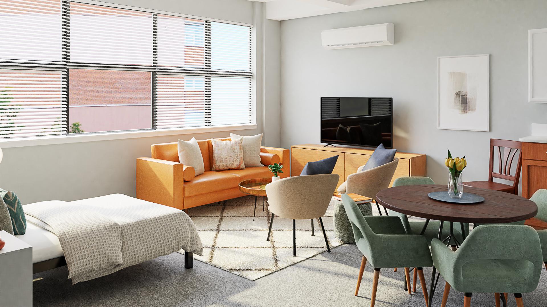 Pristine & Colorful: A Mid-Century Modern Studio