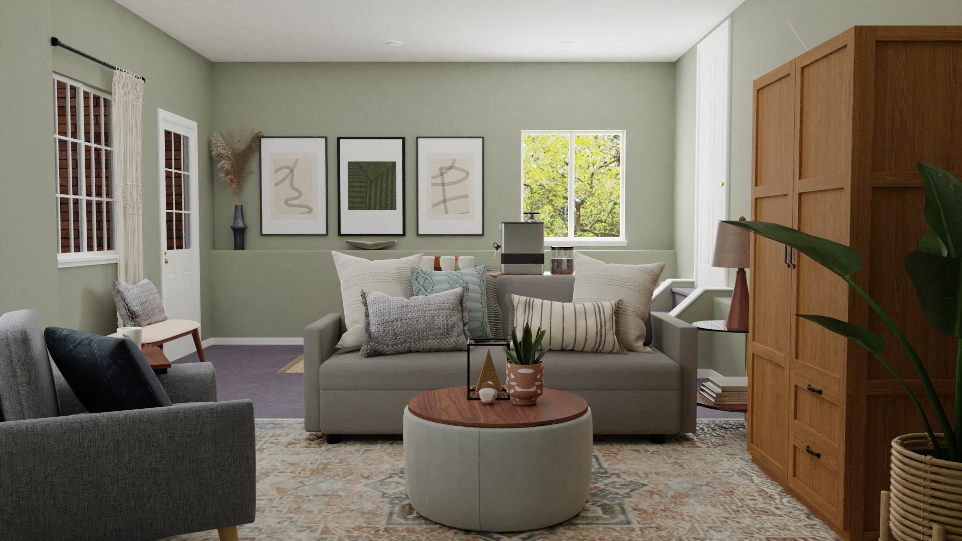A Modern Studio With A Hint Of Transitional Style