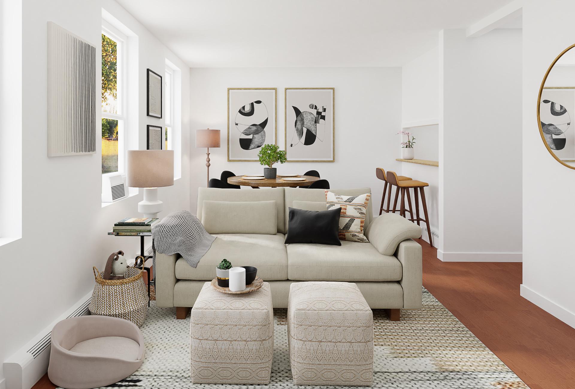Ultra-Modern Bohemian Living-Dining Room