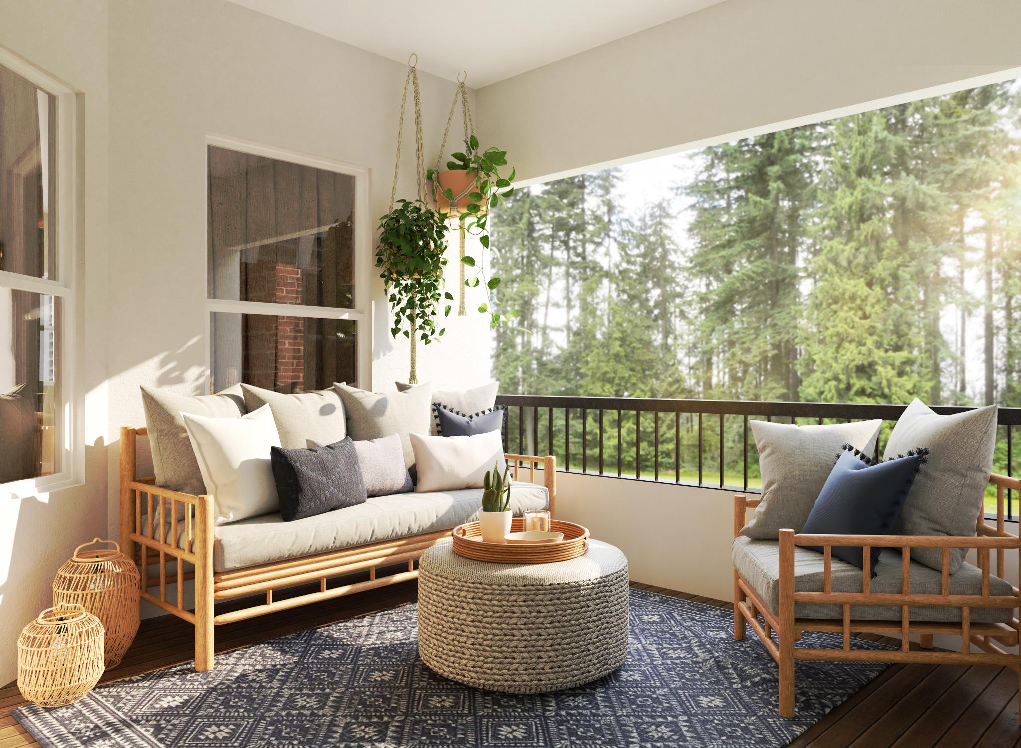 Mid Century Modern Patio With A Minimalist Decor
