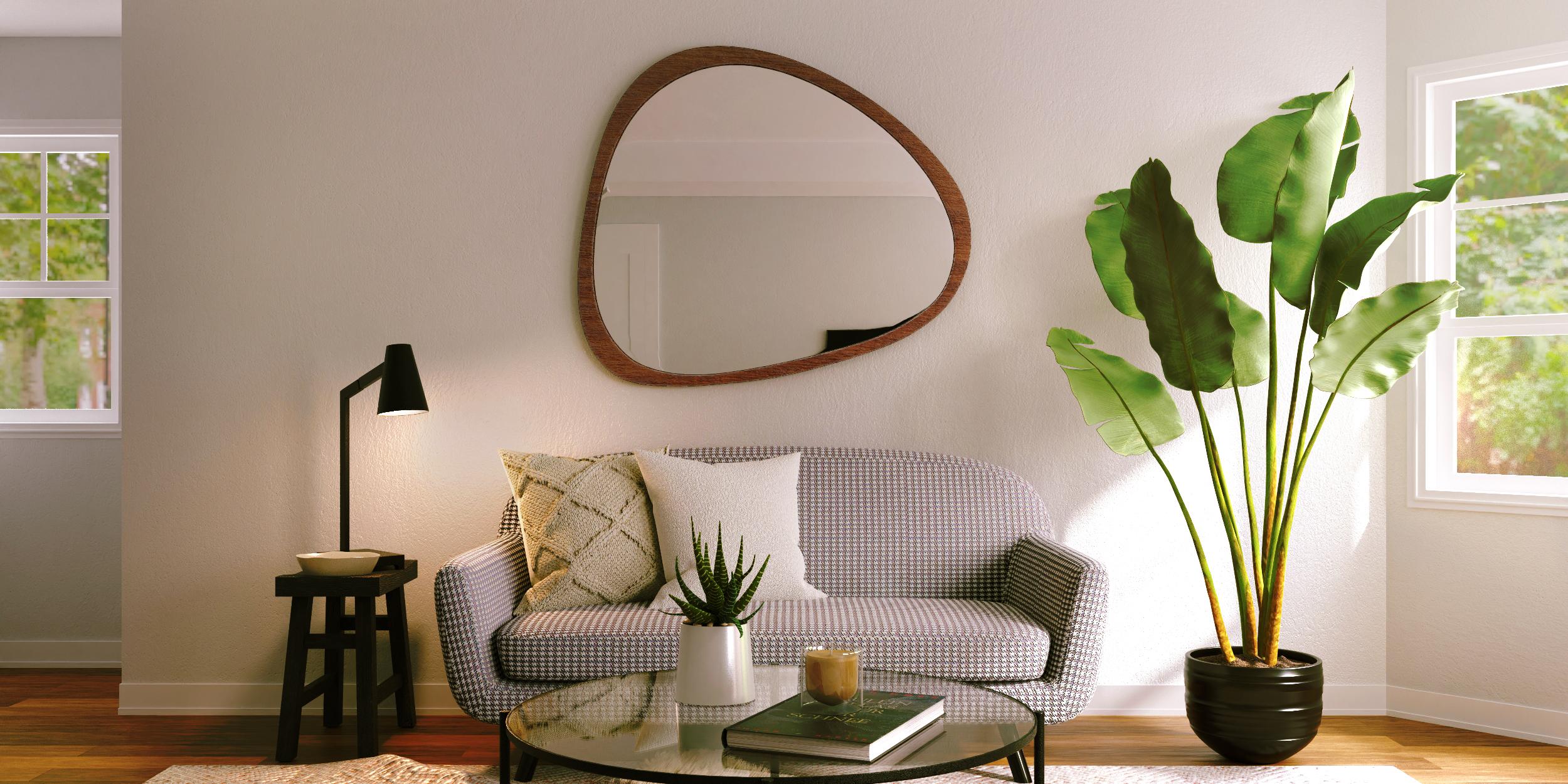 The Gabriola Loveseat: A Mid-Century Modern Rustic Living Room